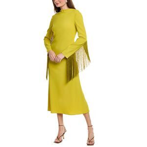 Lapointe Womens  Pebble Crepe Maxi Dress, Green